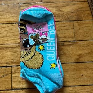 LOL Surprise No Show Socks 5 Pairs 4-10 Size Brand new